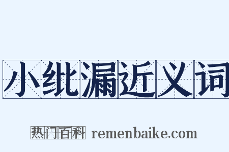 小纰漏近义词是什么意思的图片